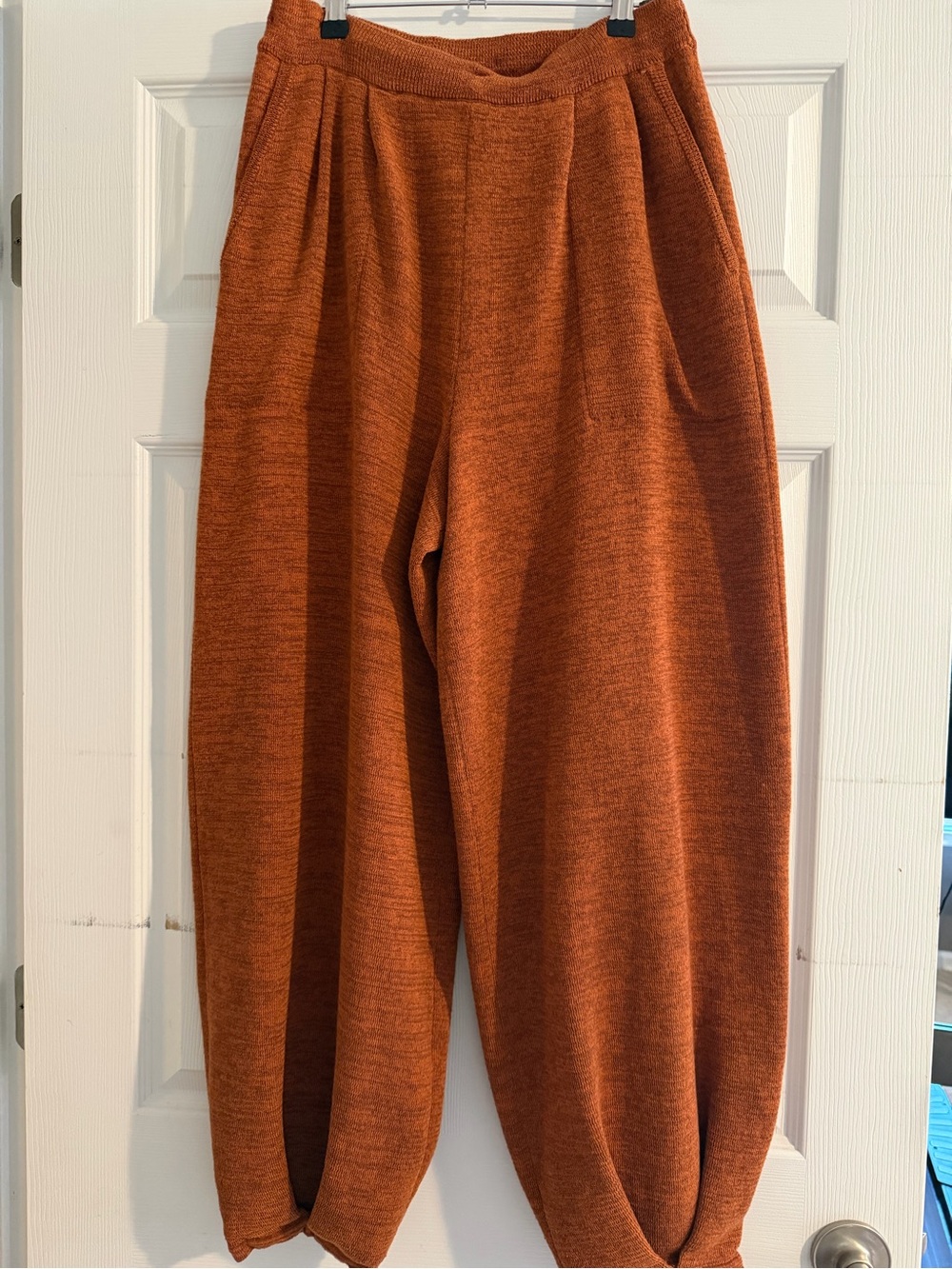 Free People Rust Orange Knit Sweater Pants
